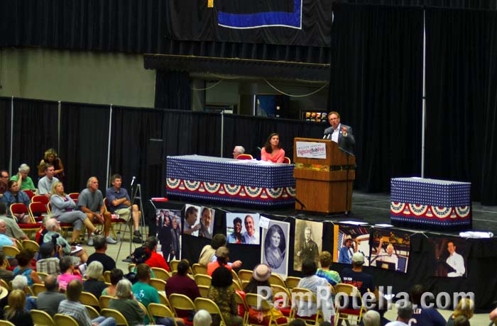 Journalist John Nichols at Fighting Bob Fest, 7 September 2013, photo by Pam Rotella