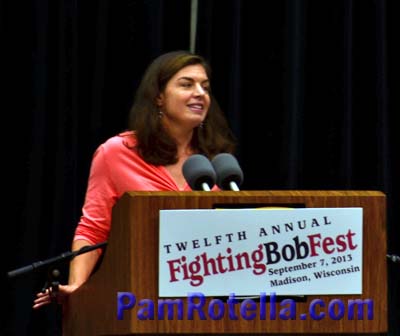 Ruth Conniff at Fighting Bob Fest, 7 September 2013, photo by Pam Rotella