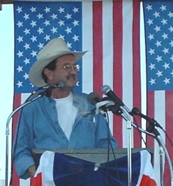 Photogenic author Jim Hightower at Fighting Bob Fest 2003