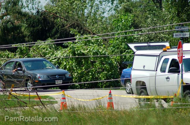 Downed power lines blocked opening to Henley Street