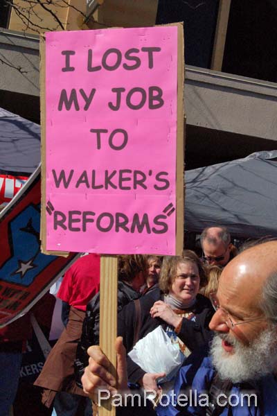 Madison rally on capitol square, 10 March 2012