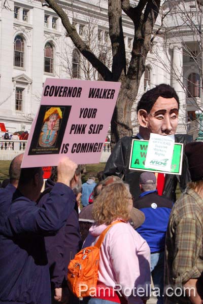 Madison rally on capitol square, 10 March 2012
