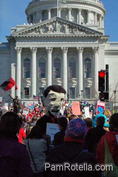 Madison rally on capitol square, 10 March 2012