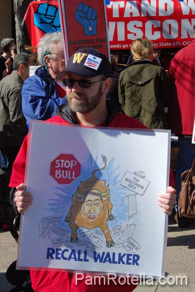 Madison rally on capitol square, 10 March 2012