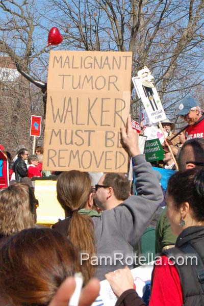 Madison rally on capitol square, 10 March 2012