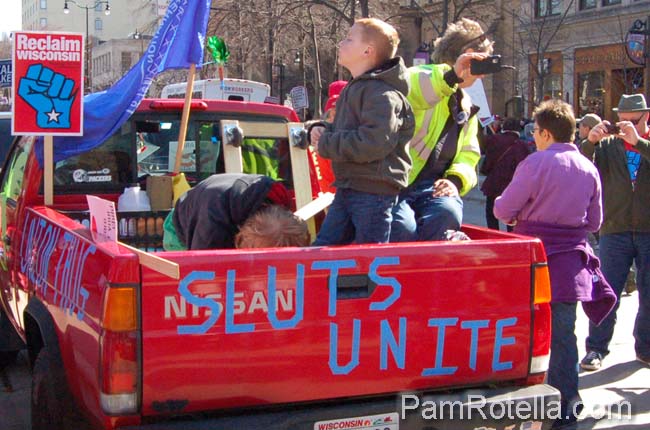 Madison rally on capitol square, 10 March 2012