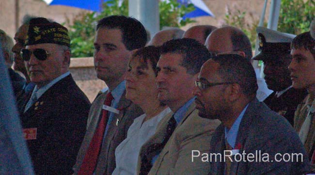 Walker seated during Memorial Day services 2012, photo by Pam Rotella