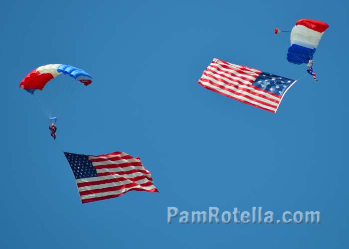 Liberty Parachute Team at EAA Air Venture 2013, photo by Pam Rotella