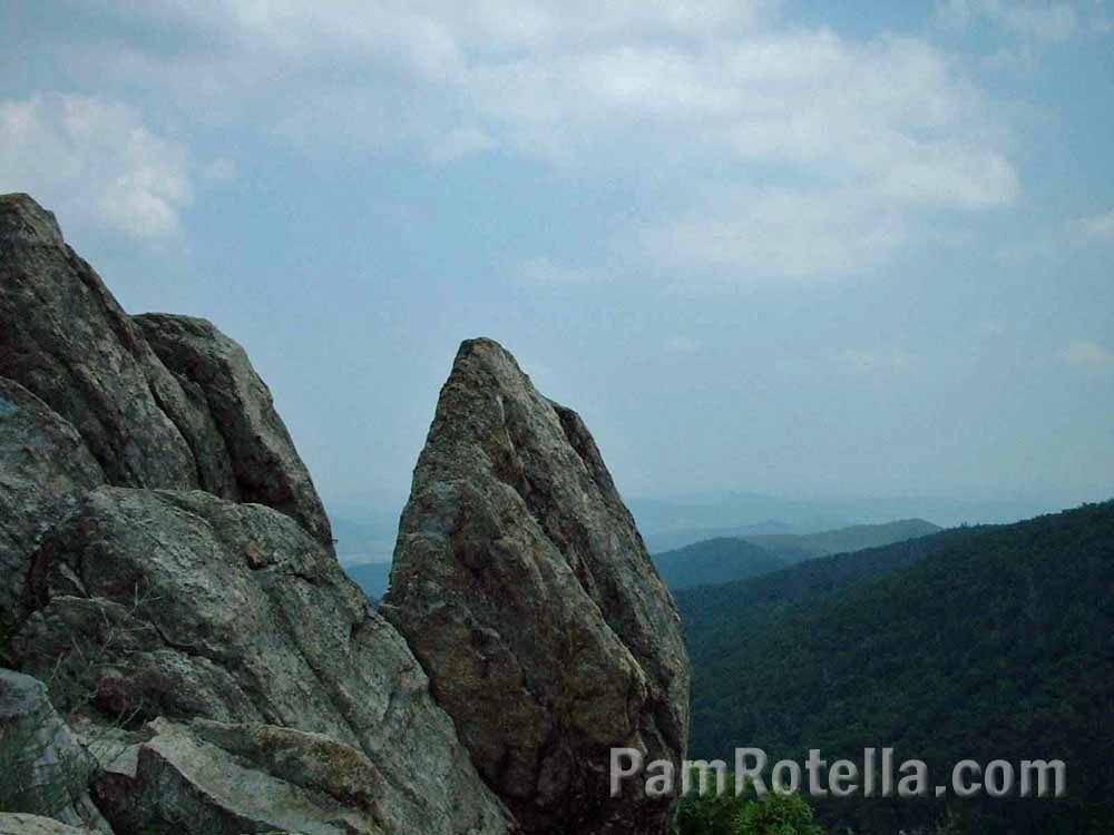 Bare rocks along Skyline Drive, photo by Pam Rotella