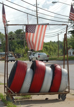 Tire shop in Elizabeth City, North Carolina, 25 June 2006