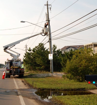 Remnants of flooding in Virginia Beach, Virginia, 2 July 2006