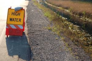 Remnants of flooding in Virginia Beach, Virginia, 2 July 2006