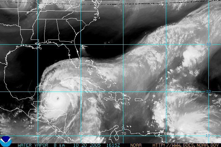 Satellite image of Wilma from goes.noaa.gov